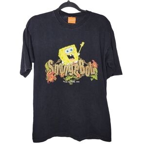 Vintage Y2K Nickelodeon Spongebob SquarePants Bikini Bottom USA 2002 T-Shirt
